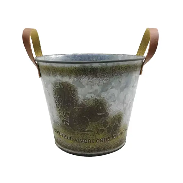 Vintage mini galvanized candle jar garden metal flower pots home decor