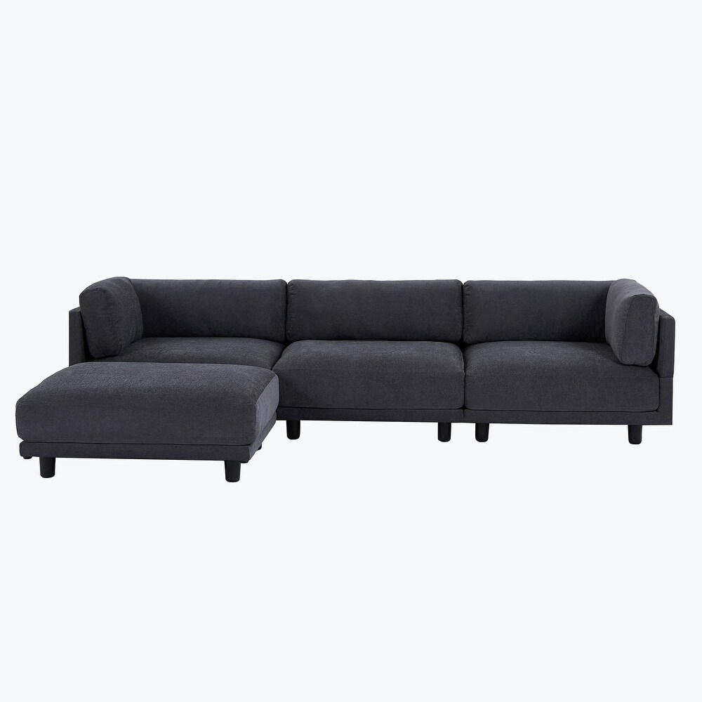 Upholstery Convertible Sectional Sofa L Shaped Couch with Reversible Chaise