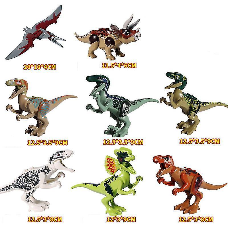 Dinos Jurassic World Dinosaur Tyrannosaurus Raptor Toy 20 Piece Set