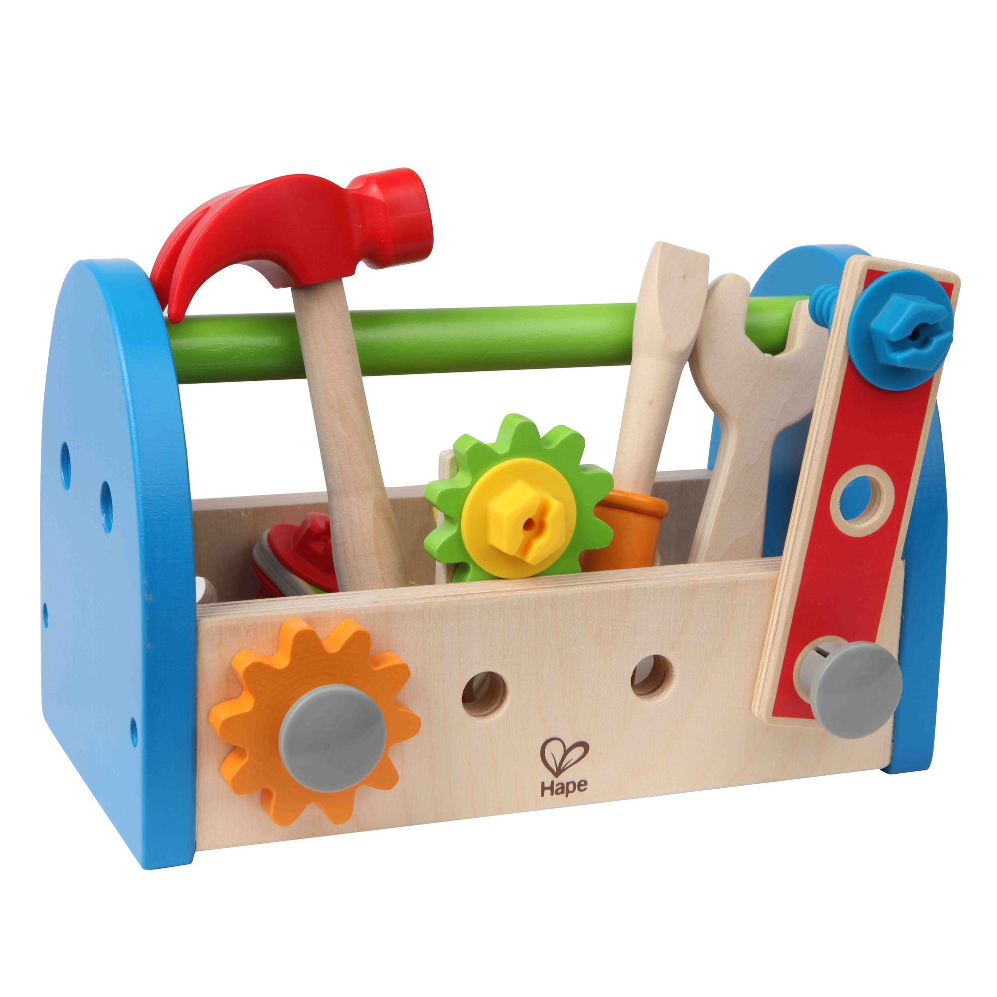 Hape Fix It Tool Box Kids Toddler Wooden Construction Toy Play Set (Open Box)