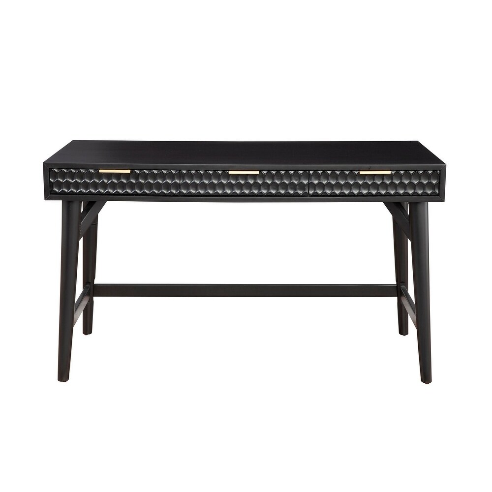 Origins by Alpine Black Pearl Large Desk  Black