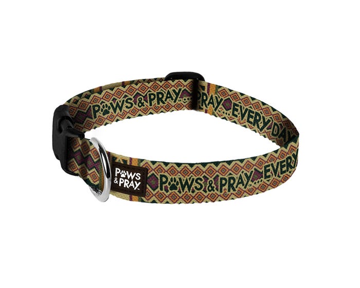 Paws  Pray Trees Pet Collar， Sm/Md - PETS105