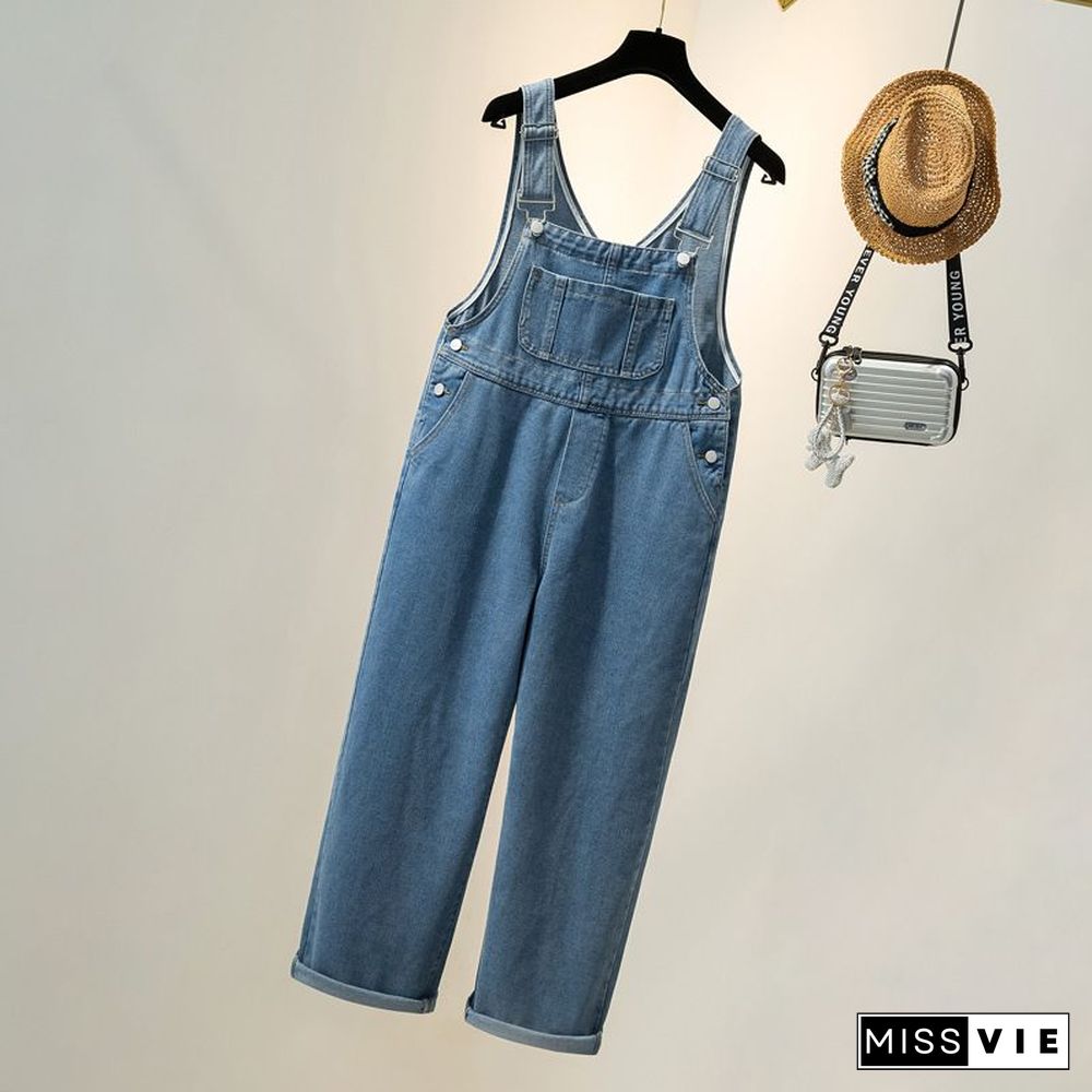 Wardrobe Basics Ripped Denim Romper Shorts Jean overalls