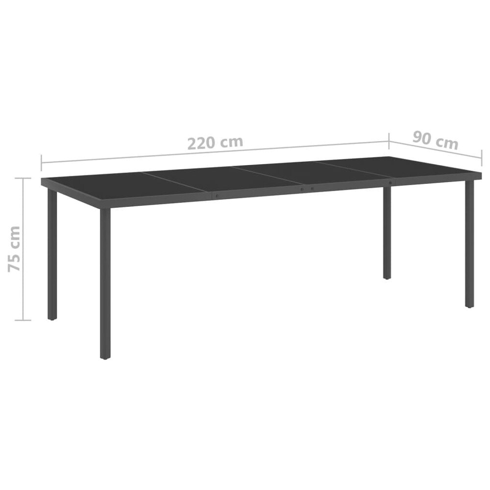 vidaXL Patio Dining Table Anthracite 86.6\