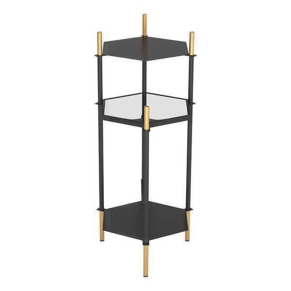 William Side Table Gold and Black