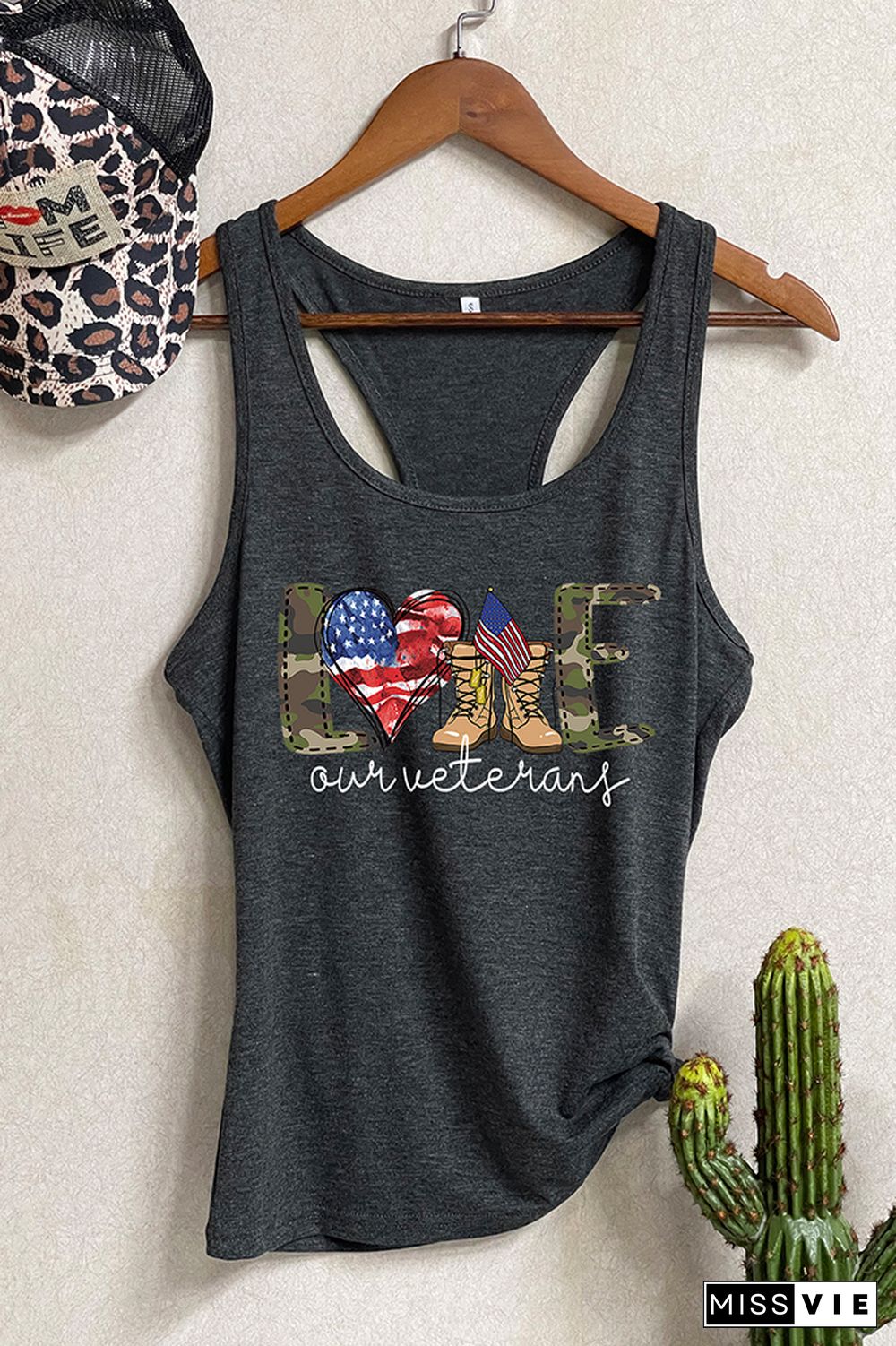 Love Our Veterans-Veterans Day Sleeveless Tank Top Wholesale