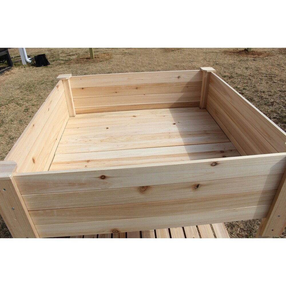 Zylina Raised Garden w/ lower Storage Shelf   36 x 36 x 36