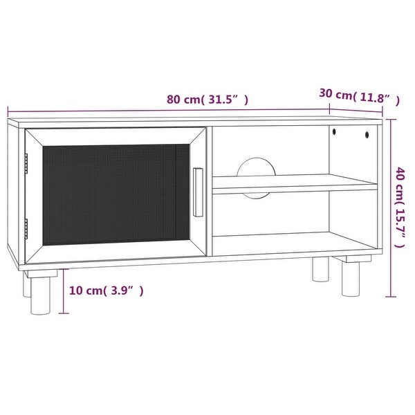 TV Cabinet Black 31.5