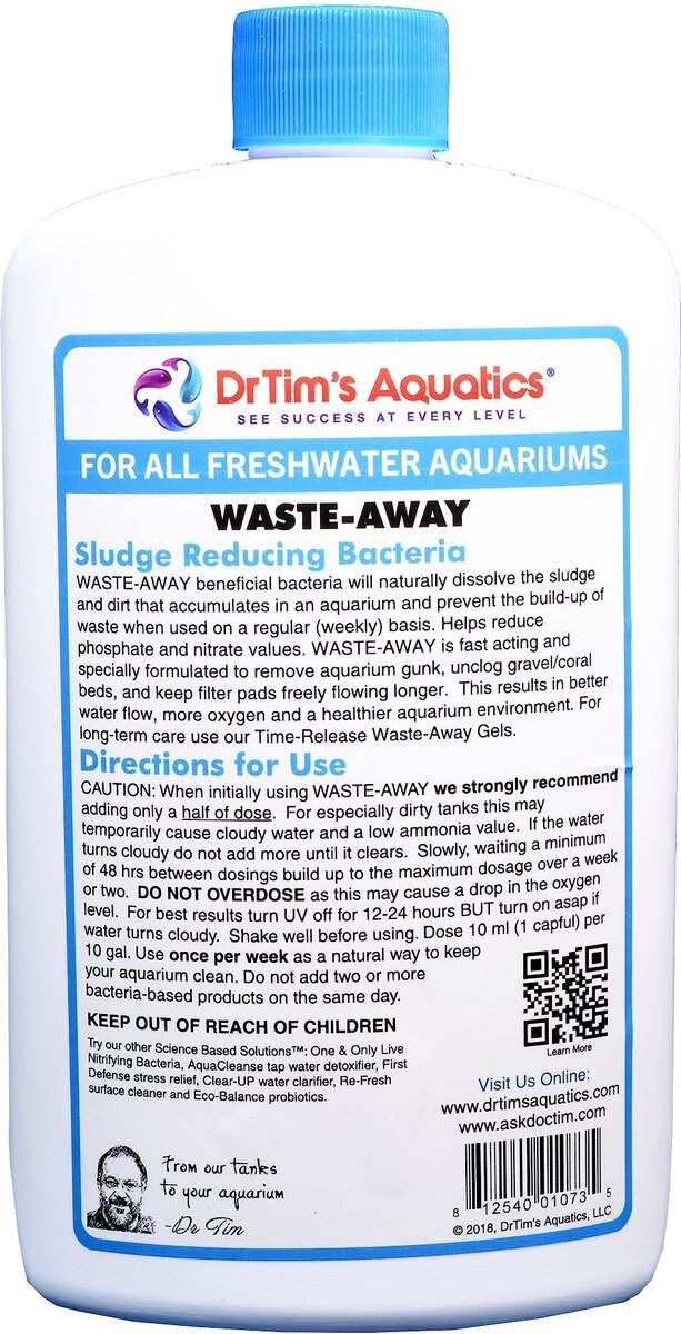 Dr. Tim's Aquatics Waste-Away Natural Aquarium Cleaner for Freshwater Aquariums