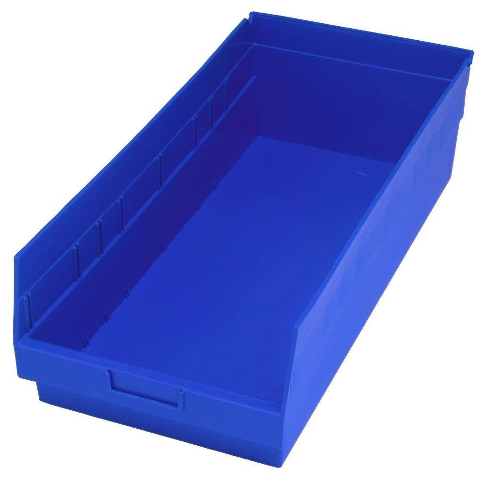 QUANTUM STORAGE SYSTEMS Store-More 6 in. Shelf 27.3 Qt. Storage Tote in Blue (6-Pack) QSB216BL