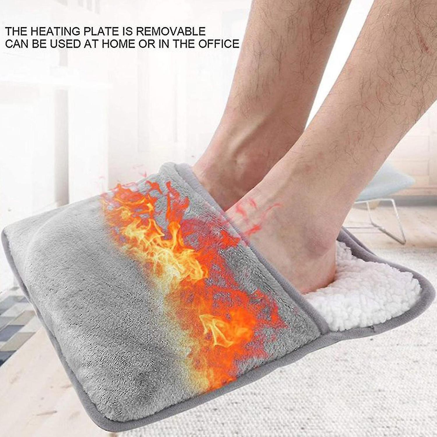 Foot Warmer Electric Heating Pad Soft Fleece Pad Cushion Feet Warm Floor Mat