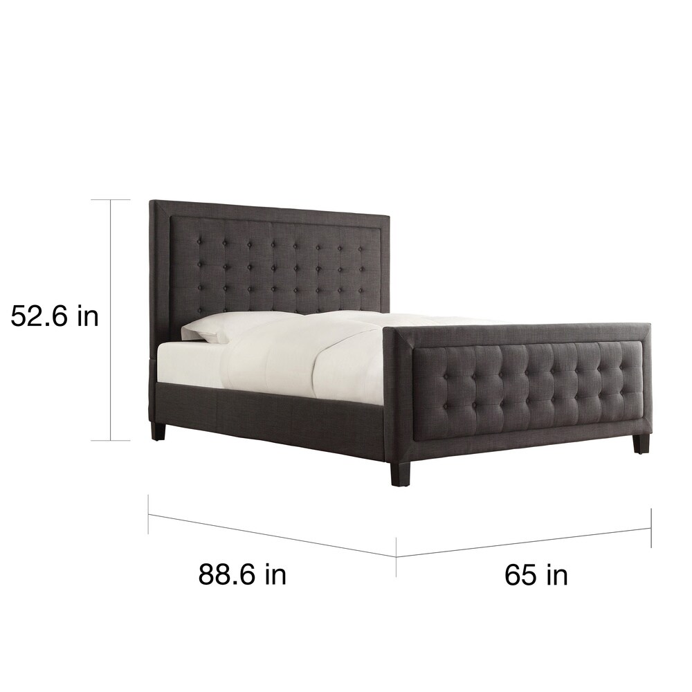 Bellevista Square Button tufted Upholstered Bed by iNSPIRE Q Bold