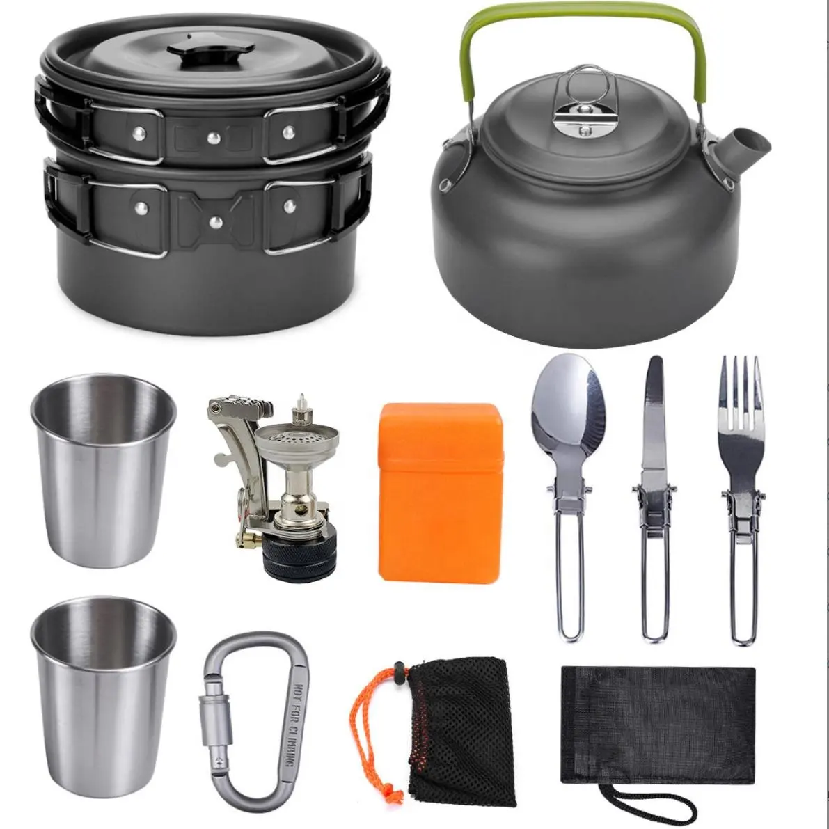 Outdoor Hiking Camping Cookware Set Picnic 2 3 person Camping Cooking Set