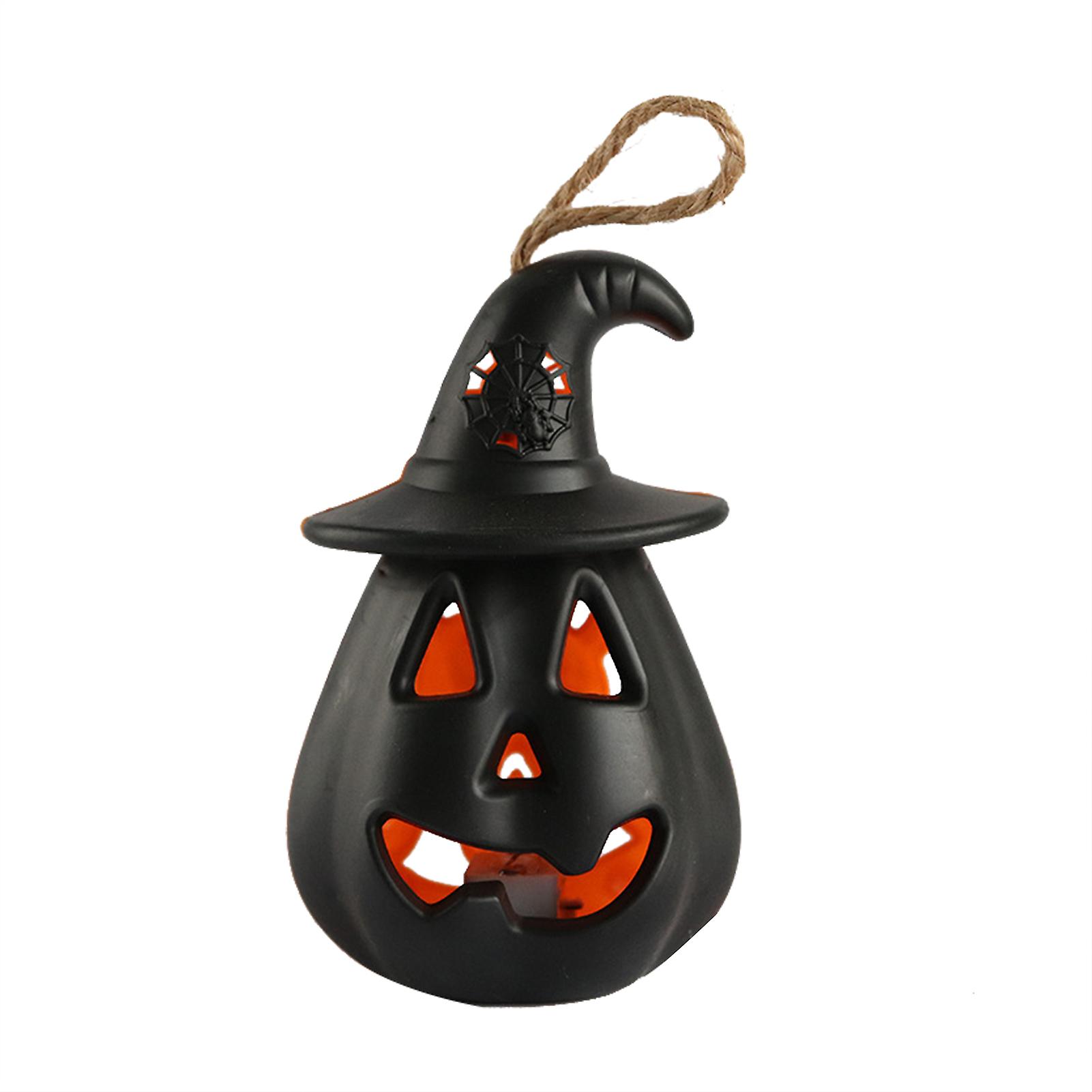 Pumpkin Lamp Festival Ornaments Flameless Pumpkin Lantern Light Decor Decorations For Home Window Door Red X-large