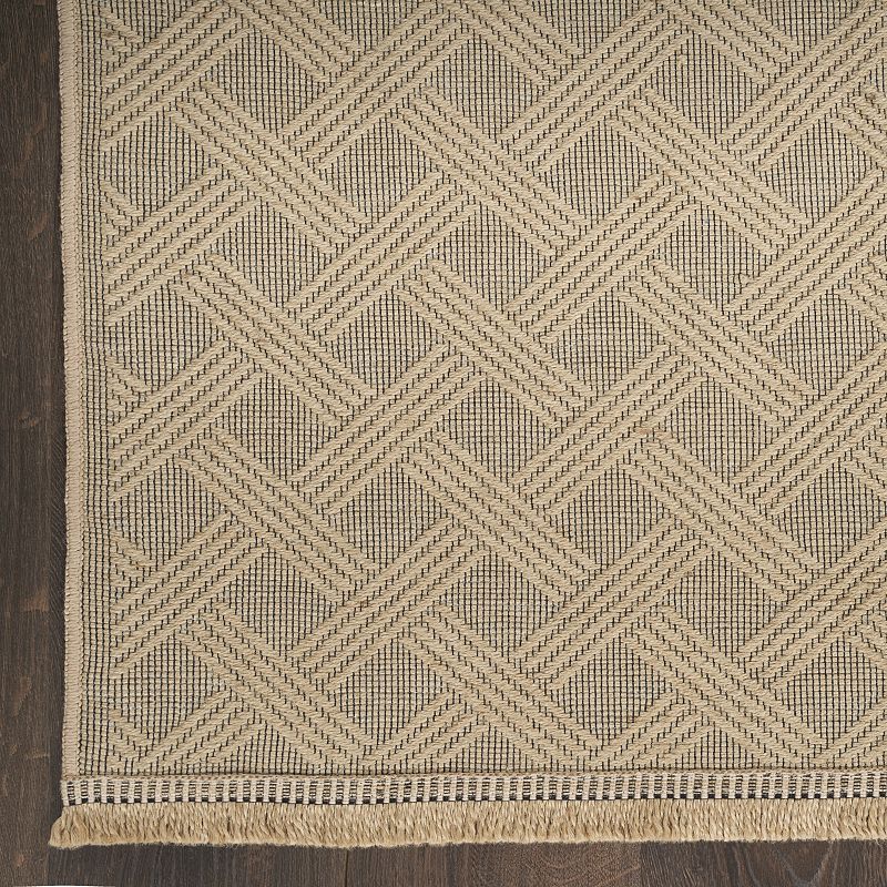 Nourison Washable Jute Non-Slip Modern Fringe Indoor Rug