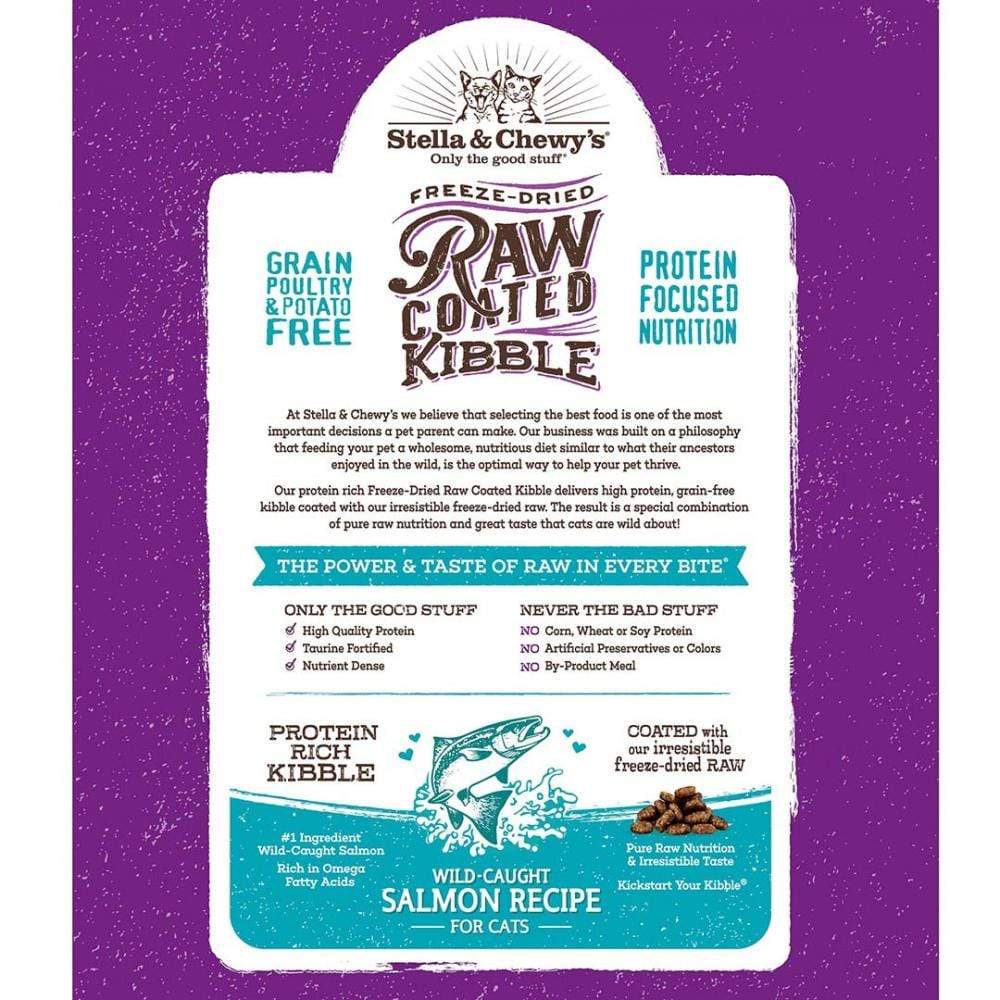 Stella and Chewy's Raw Coated Kibble Wild Caught Salmon Recipe Dry Cat F