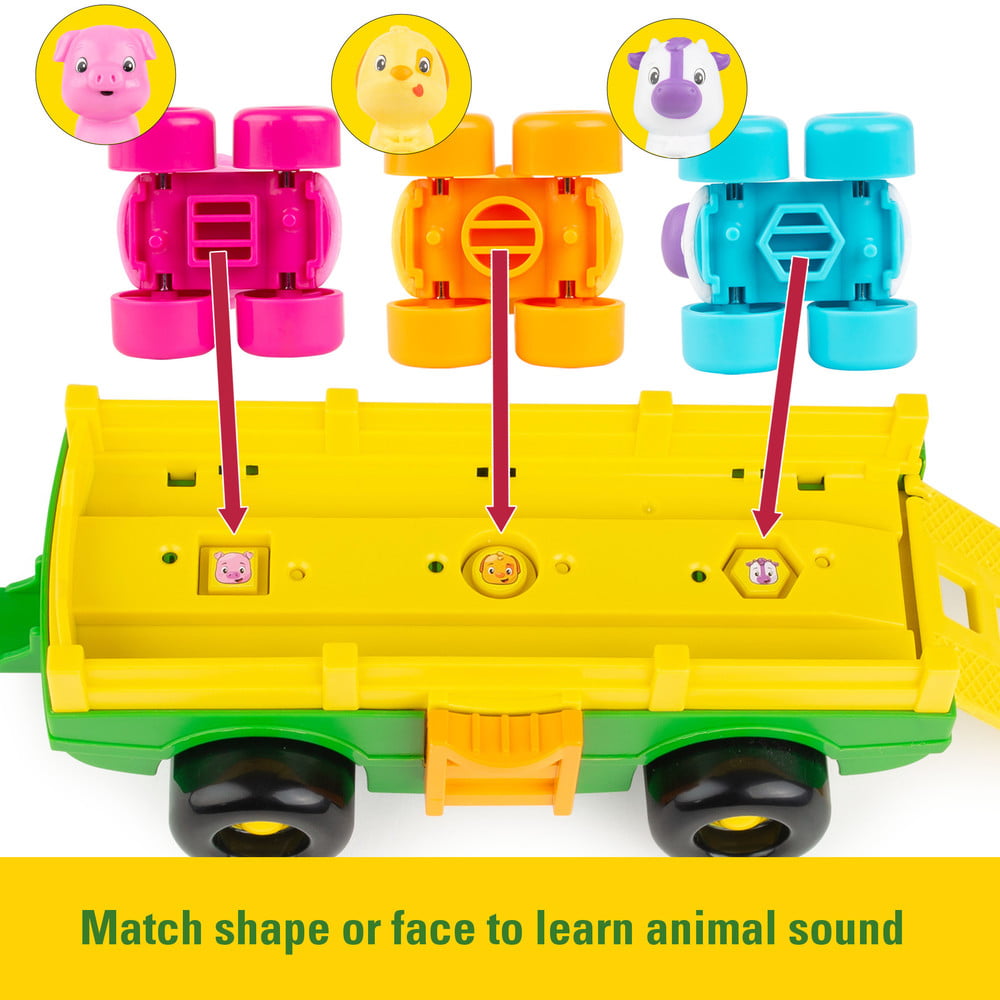 John Deere Animal Sounds Wagon Ride - Grow with Me Toy Ages 12m+