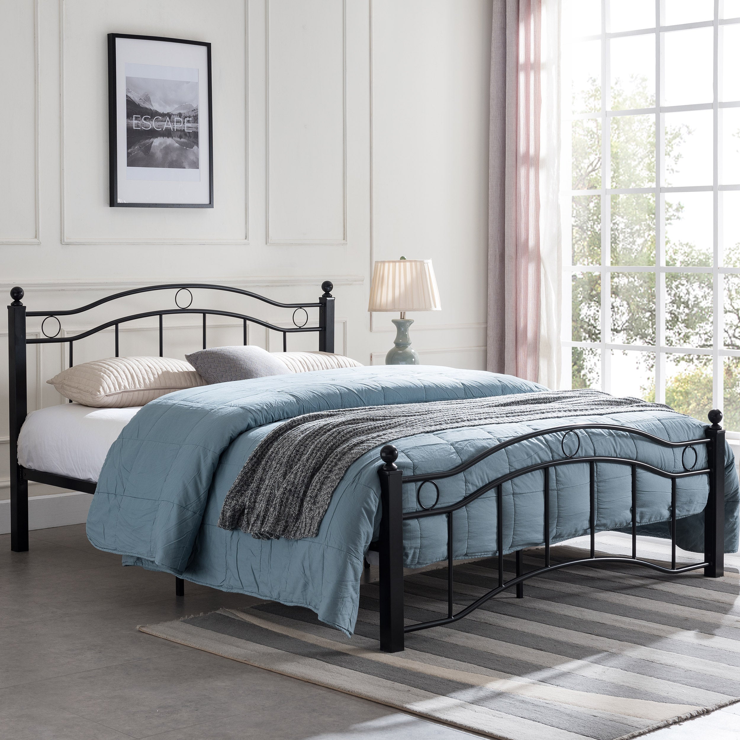 Cole Contemporary Iron Bed Frame