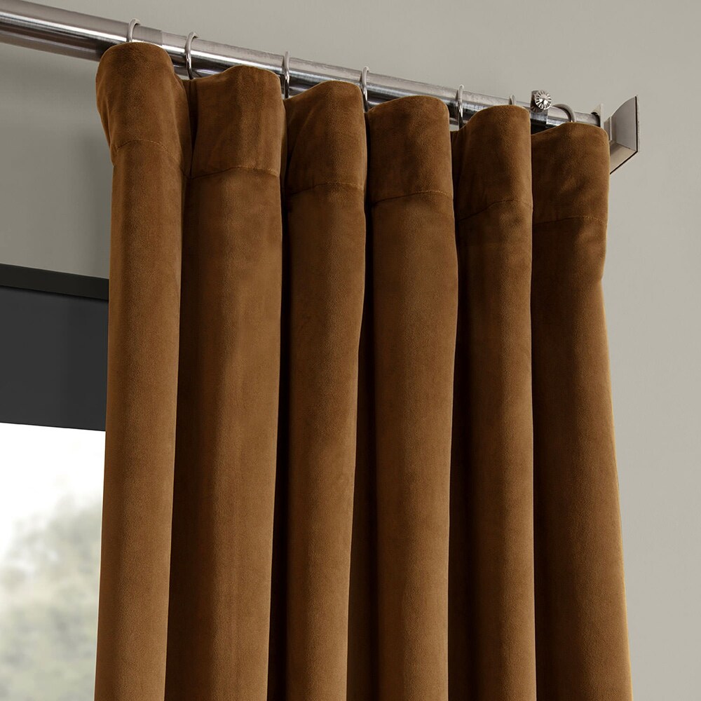 Exclusive Fabrics Signature Velvet Blackout Curtain 108 Inches Long (1 Panel)