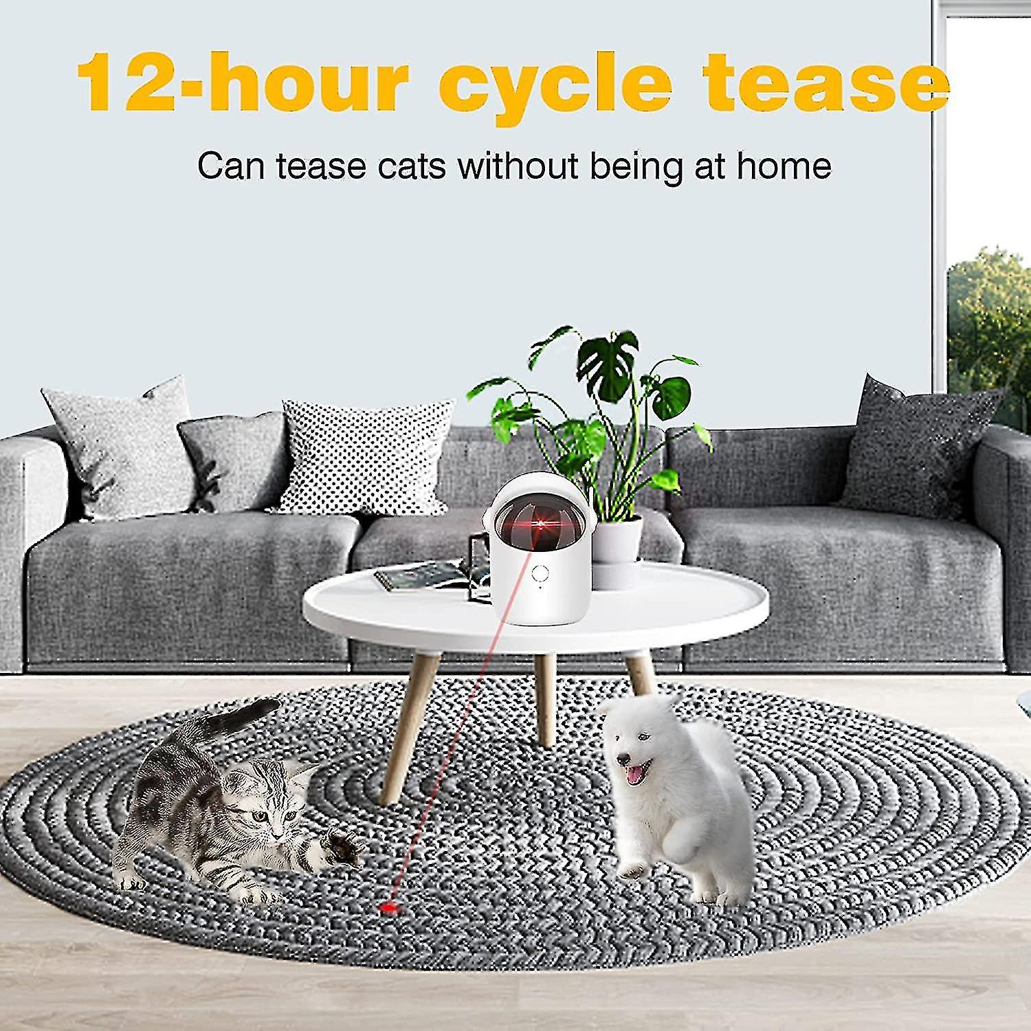 Automatic Interactive Cat Toys With 3 Modesandusb Charging， Fast/slow Mode