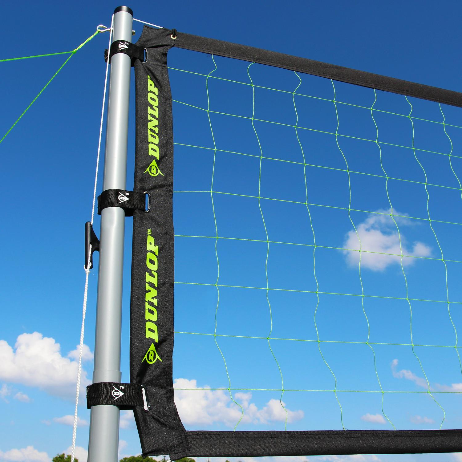 Dunlop Professional Volleyball Game Set， Accessories Included， Lawn Game， Black/Green