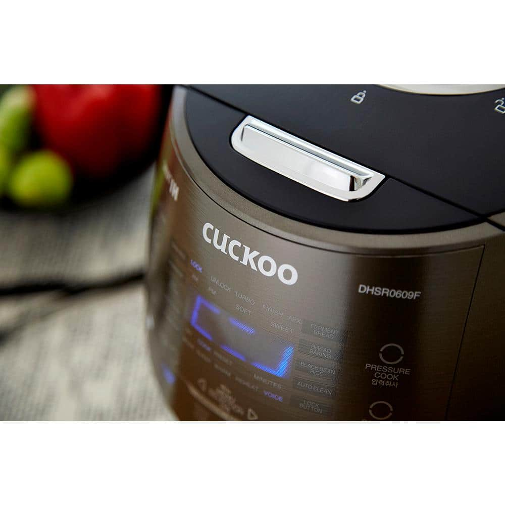 Cuckoo 6-Cup Induction Heating Pressure Rice Cooker in Dark Gray CRP-DHSR0609FD