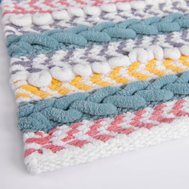 Striped Bath Rug Warm Allure Home Creations