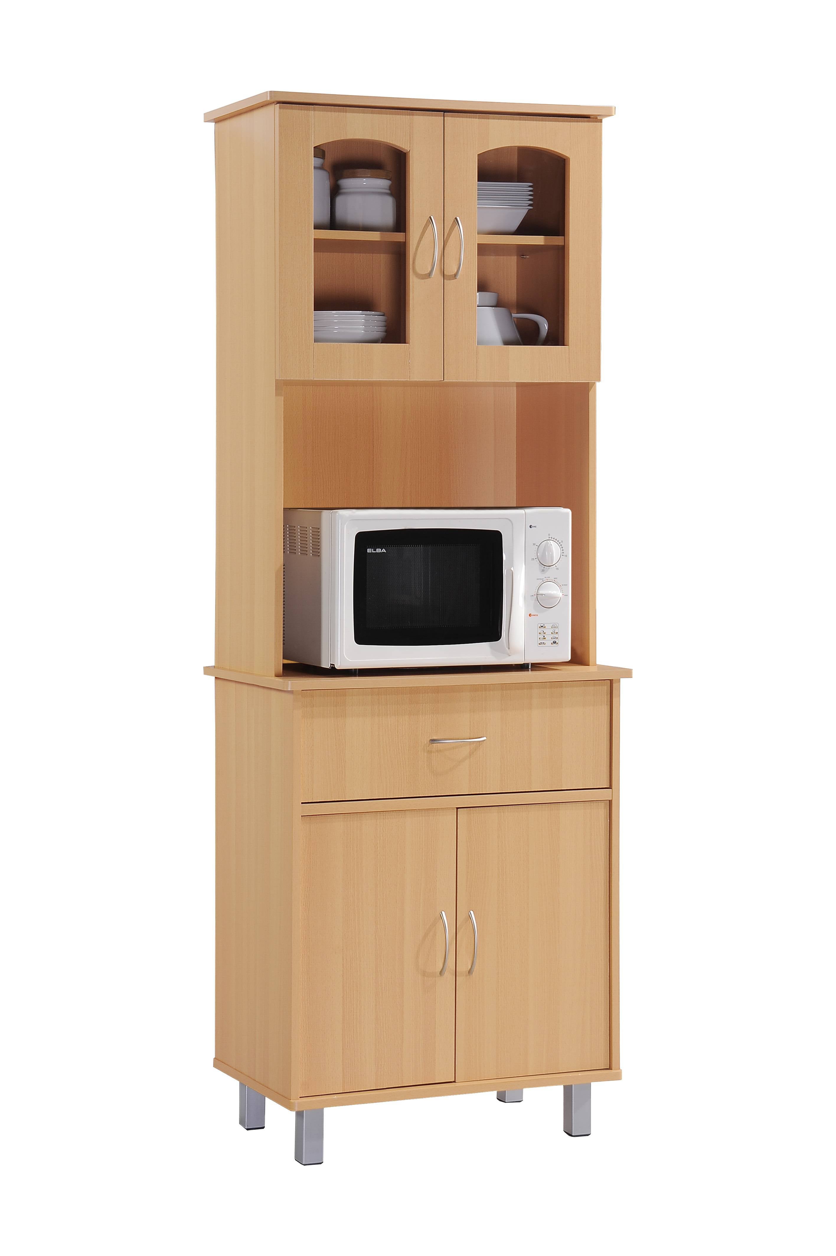 Hodedah Free Standing Kitchen Cabinet， Beech