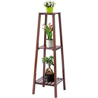 VIVOSUN 40in. Tall IndoorOutdoor Bamboo Wood Multifunctional Plant Stand (3-tiered) wal-PS021-3J