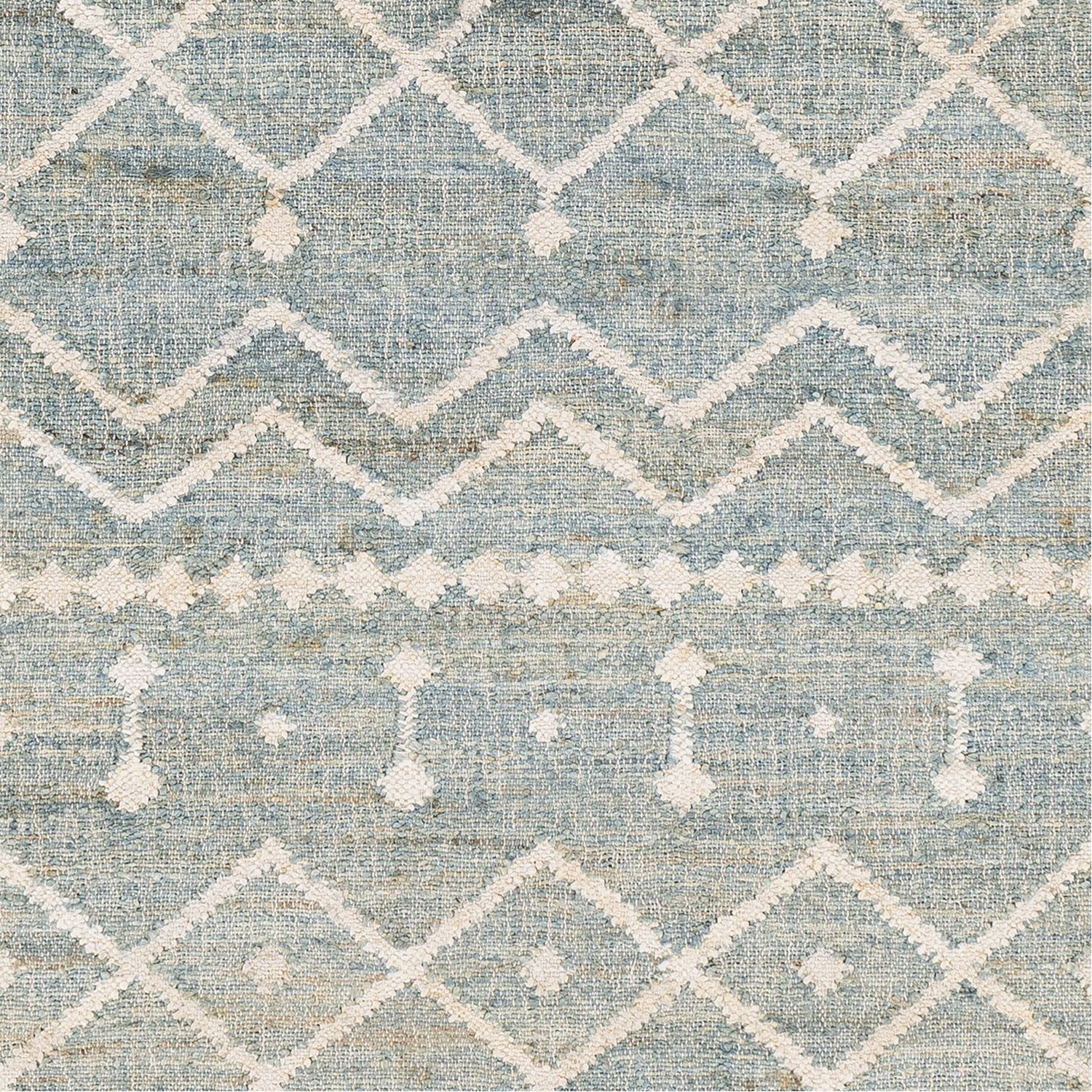 Cadence Hand Woven Rug in Sage, Cream, Camel, Ice Blue, Tan