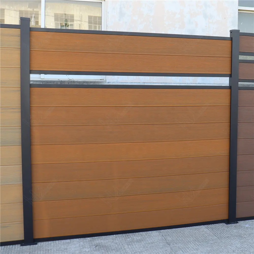 WPC directly factory OEM Wind proof easy installation wood plastic composite garden fence panels