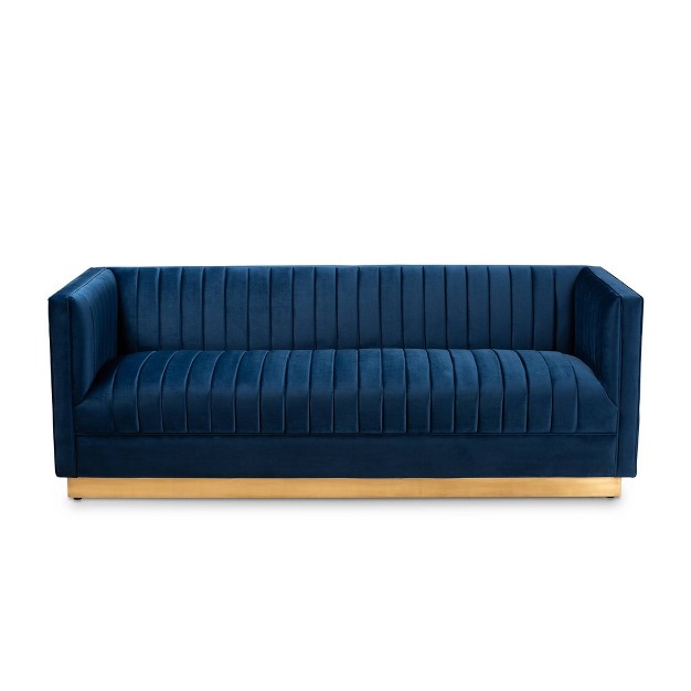 Aveline Velvet Upholstered Finished Sofa Baxton Studio