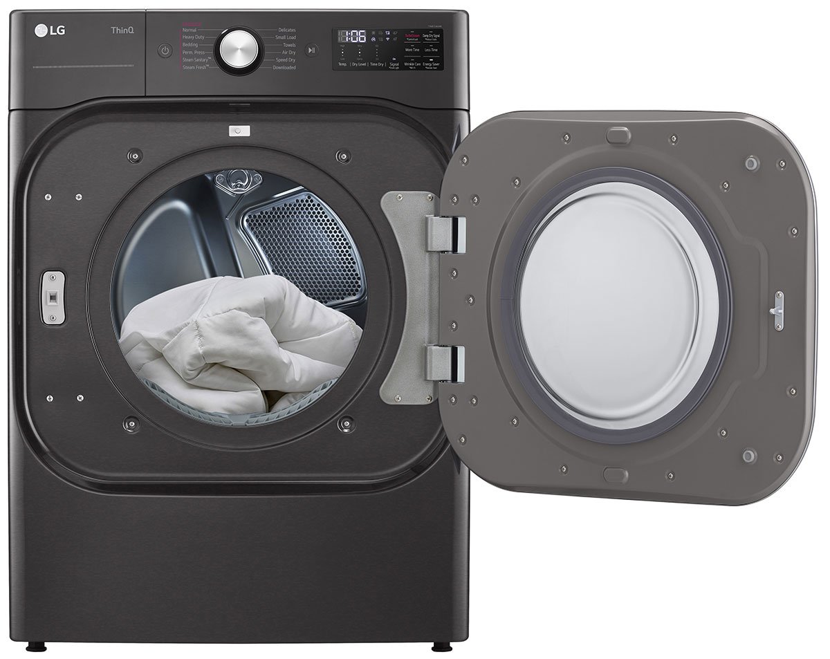 LG 9 Cu. Ft. Black Steel Front Load Electric Dryer With TurboSteam And Built-In Intelligence