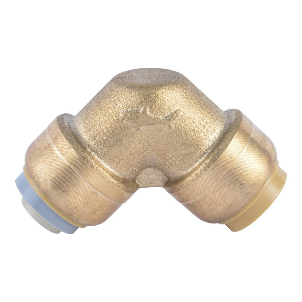 SharkBite 12 in. Push-to-Connect Brass 90-Degree Polybutylene Conversion Elbow Fitting U4248LFA