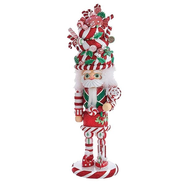 Kurt Adler 18Inch Hollywood Nutcrackers Peppermint Candy Hat Nutcracker