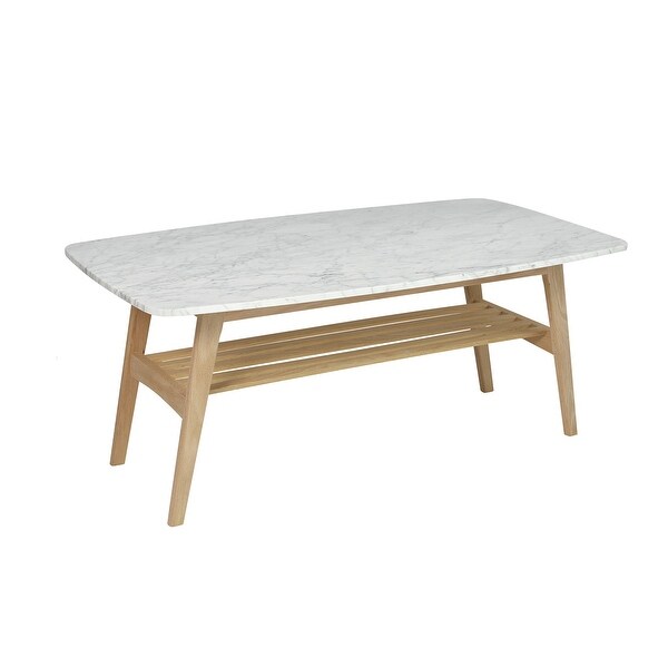 Beautiful Italian Carrara White Marble Coffee Table For A Modernized And Stylish Living Room