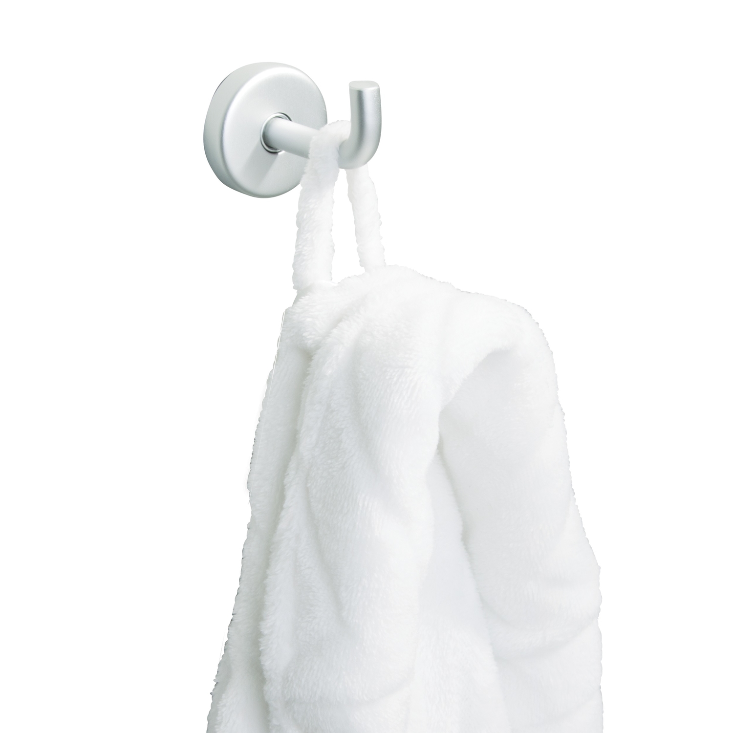 iDesign 1.69 in. H X 2.5 in. W X 1.69 in. L Silver Robe Hook