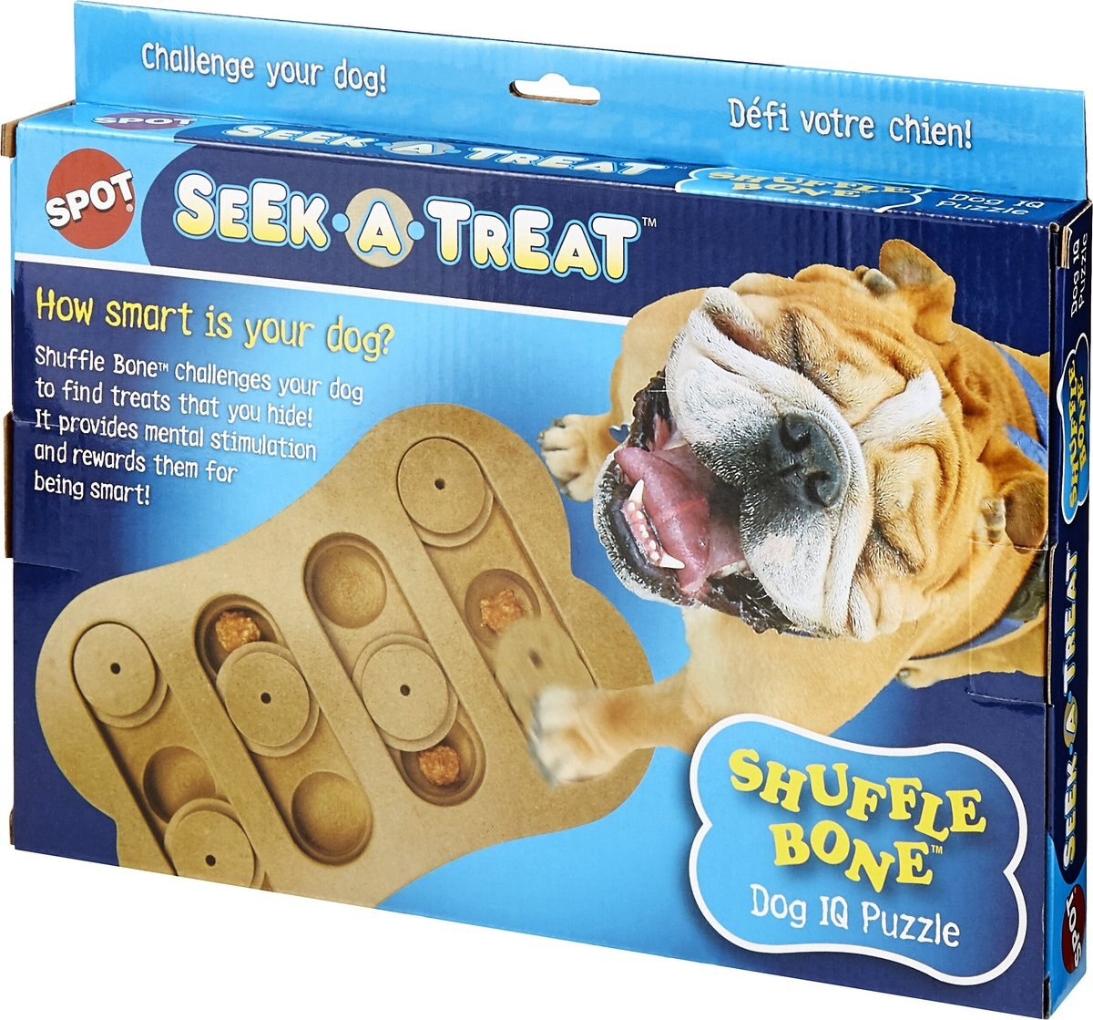 Ethical Pet Seek-A-Treat Shuffle Bone Puzzle Dog Toy