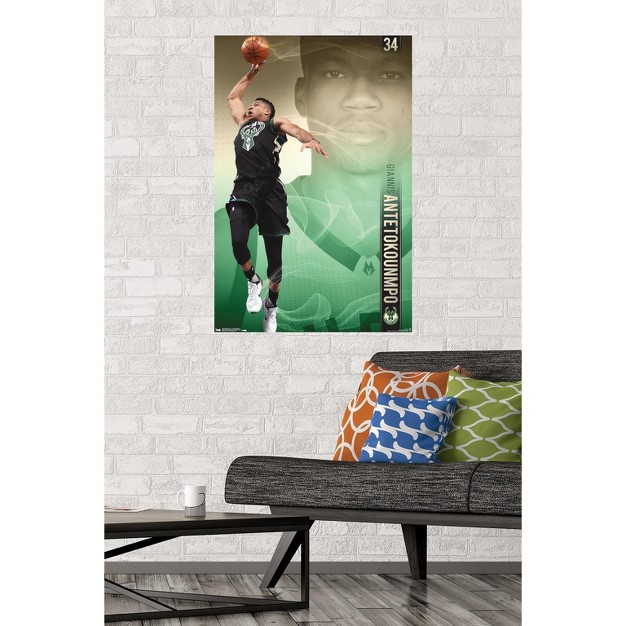 Trends International Nba Milwaukee Bucks Giannis Antetokounmpo 17 Unframed Wall Poster Prints