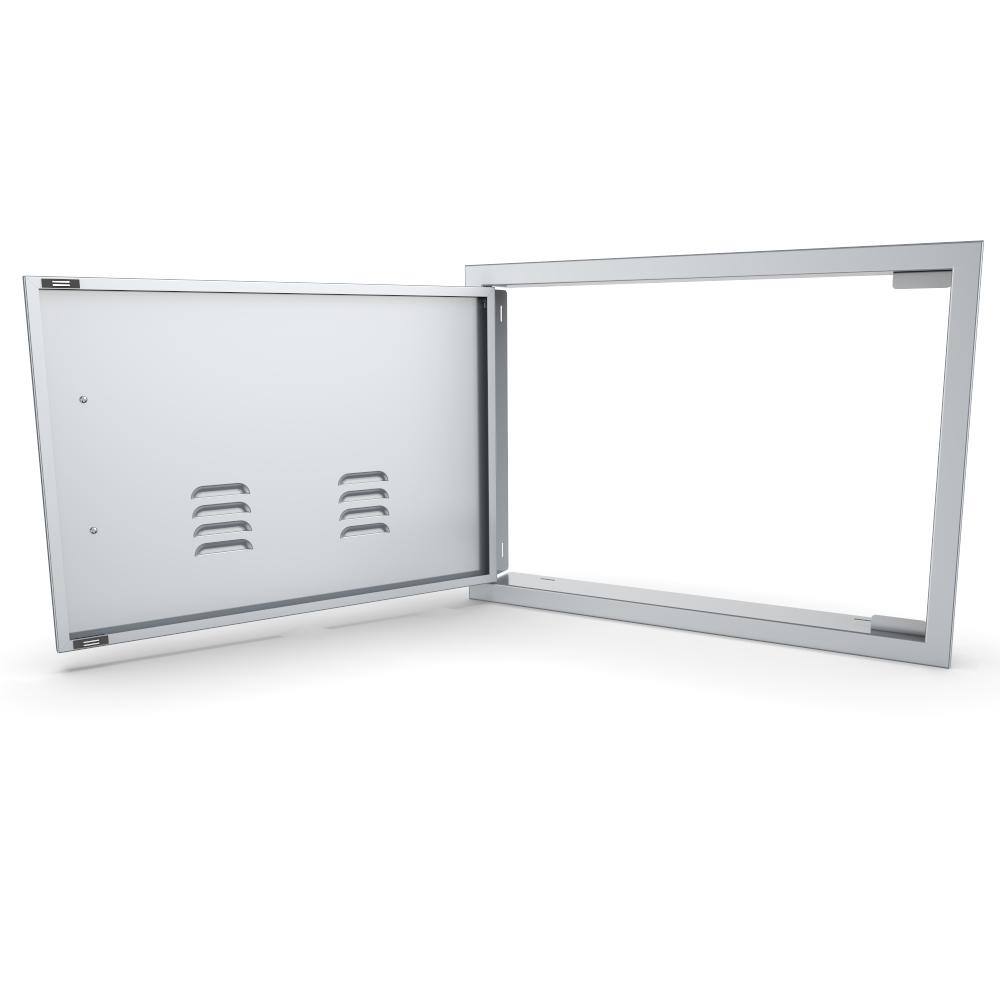 Sunstone Signature Series 27 in. x 20 in. 304 Stainless Steel Left Swing Horizontal Vented Door BA-VDHL1724