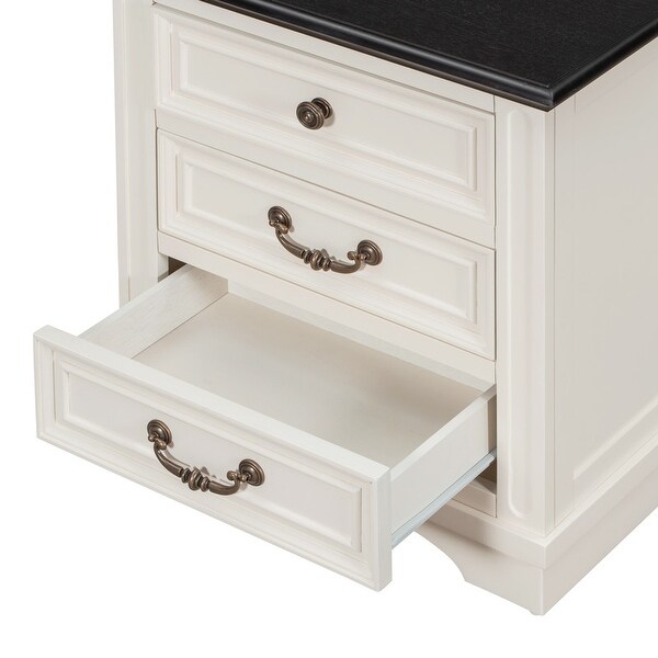 Nightstands Side Table with 3 Drawers， End Table Bedside Table with USB Ports for Living Room Bedroom - - 37353882