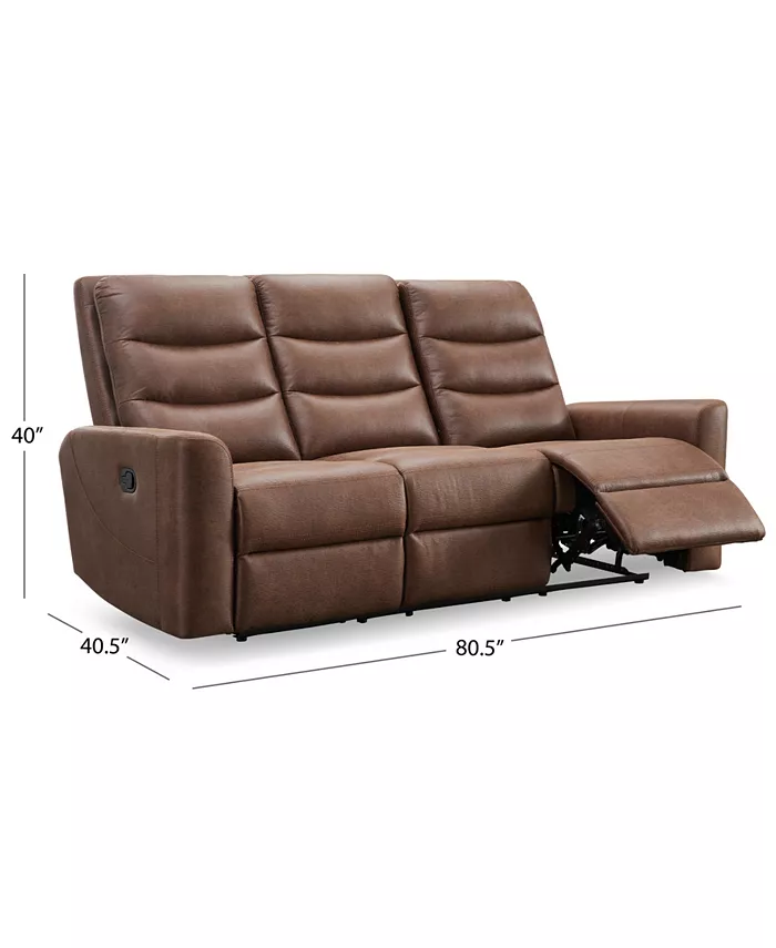 Abbyson Living Bentley 70.5 Polyester Manual Reclining Sofa