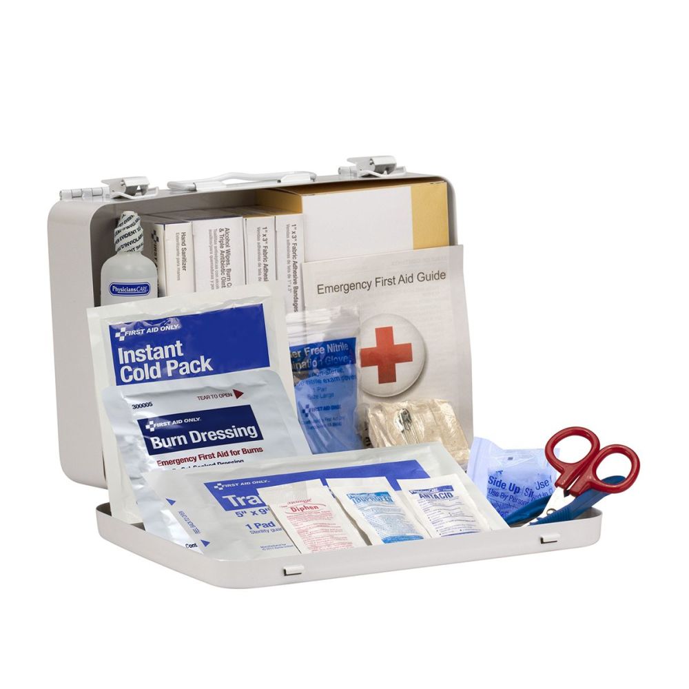 First Aid Only First Aid Kit 25 Person Heavy Duty Metal Portable ;