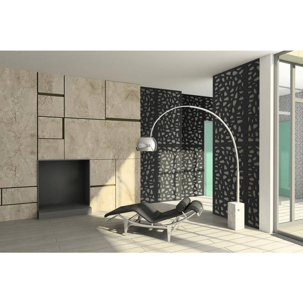 Modinex 6 ft x 3 ft Espresso Brown Decorative Composite Fence Panel featured in the Stonewall Design USAMOD3E