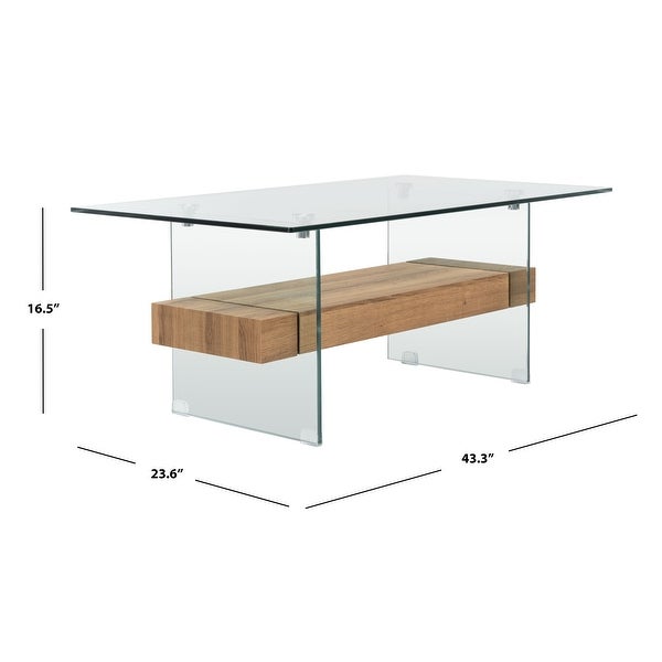 SAFAVIEH Kayley Modern Glass Coffee Table - 43.3