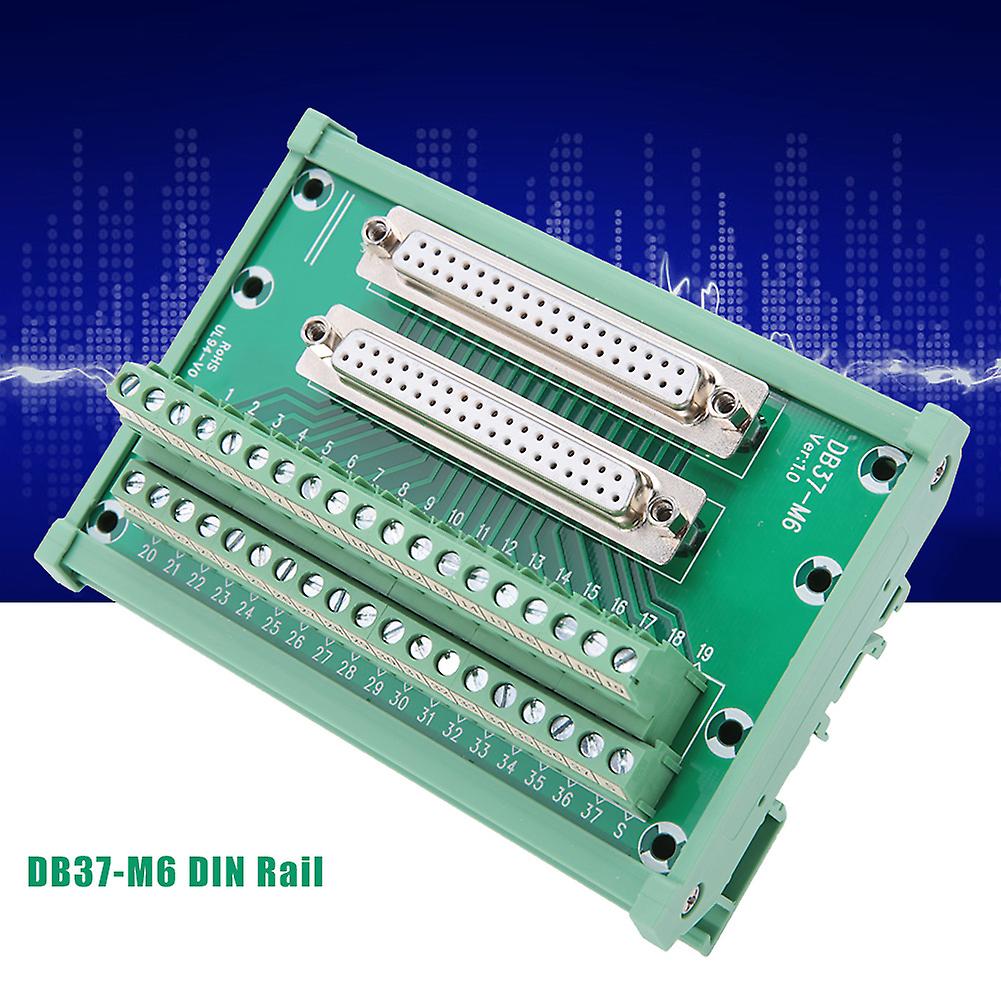 Db37-m6 Double Female Head Din Rail Mount Interface Module Terminal Block Board Connector