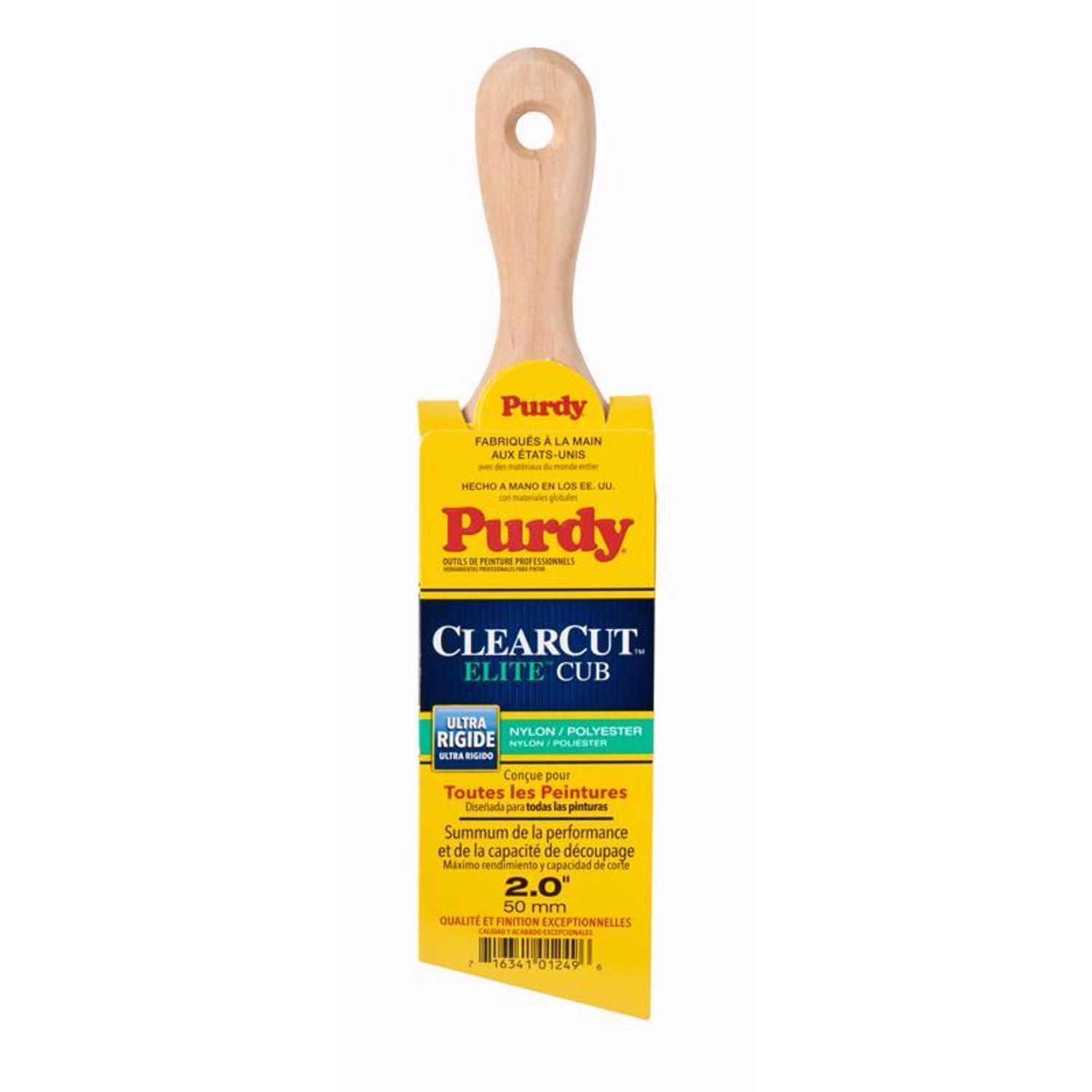 Purdy Clearcut Elite Cub 2 in. Ultra Stiff Angle Trim Paint Brush