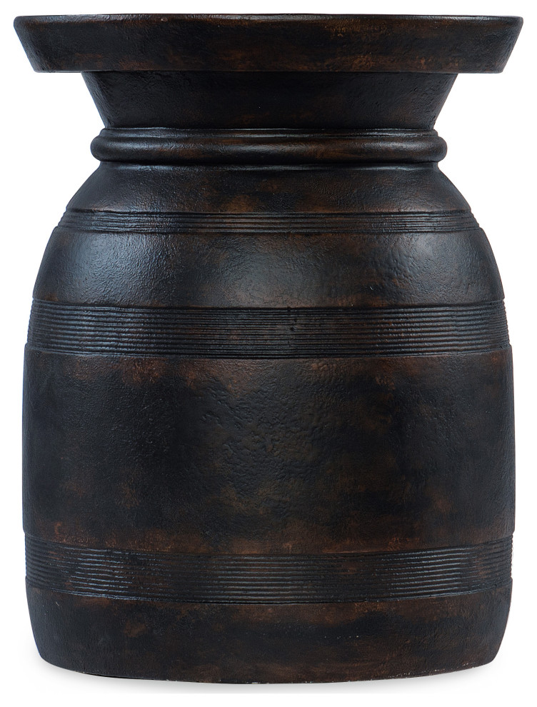 Hooker Furniture Big Sky Resin Urn Spot Table in Black Finish   Traditional   Side Tables And End Tables   by Hooker Furniture  Houzz