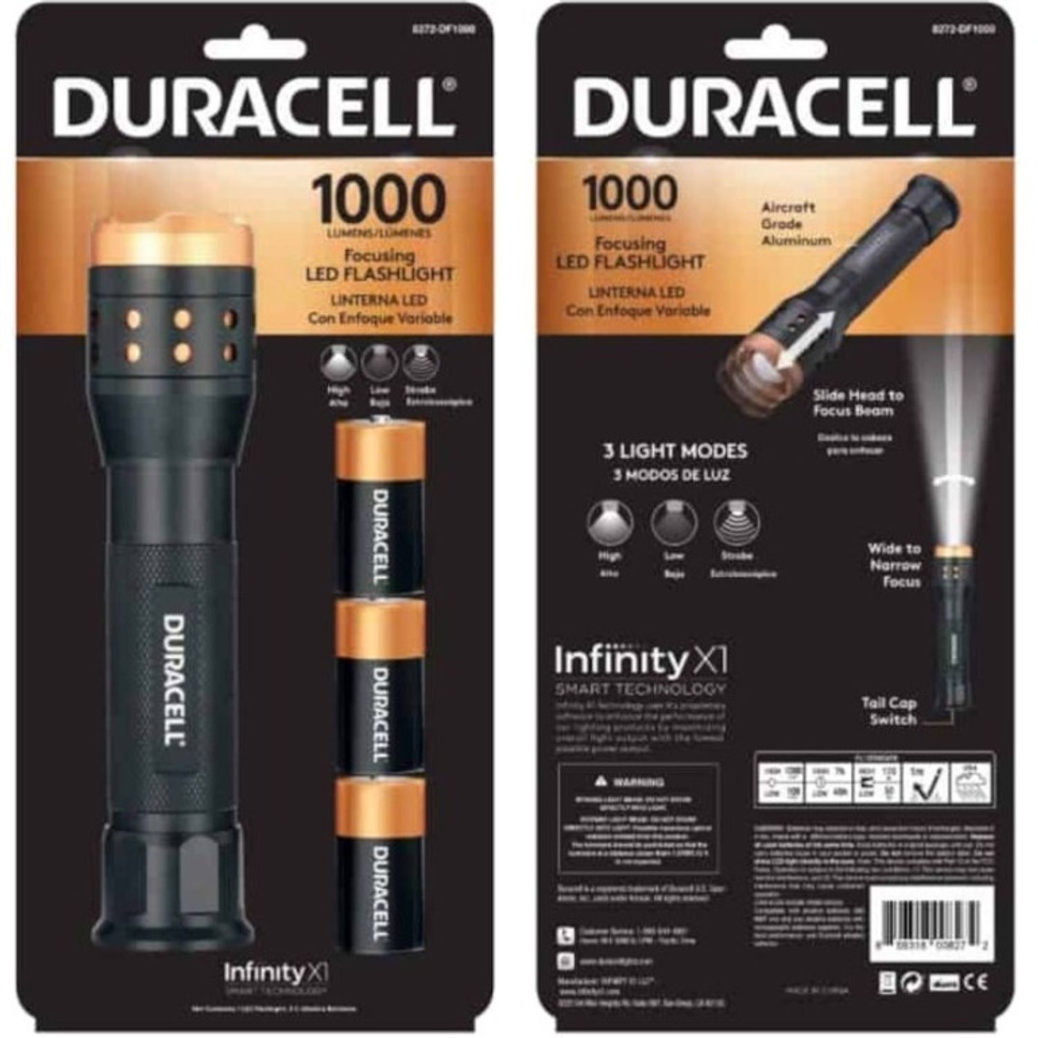 Aluminum Focusing LED Flashlight by Duracell Inc. DUR8272DF1000