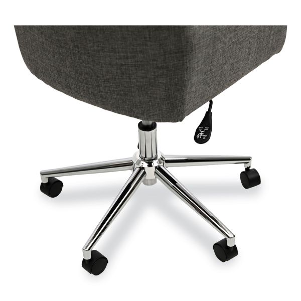 Workspace by Alera Mid-Century Task Chair， Supports Up to 275 lb， 18.9